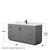 Wyndham WCF292966SGBCMUNSMXX Miranda 66 Inch Single Bathroom Vanity in Dark Gray, White Carrara Marble Countertop, Undermount Square Sink, Matte Black Trim