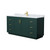 Wyndham WCF292966SGDCMUNSMXX Miranda 66 Inch Single Bathroom Vanity in Green, White Carrara Marble Countertop, Undermount Square Sink, Brushed Gold Trim