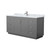 Wyndham WCF292966SKGCMUNSMXX Miranda 66 Inch Single Bathroom Vanity in Dark Gray, White Carrara Marble Countertop, Undermount Square Sink, Brushed Nickel Trim