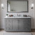 Wyndham WCF292966SKGCMUNSMXX Miranda 66 Inch Single Bathroom Vanity in Dark Gray, White Carrara Marble Countertop, Undermount Square Sink, Brushed Nickel Trim