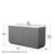 Wyndham WCF292966SKGCMUNSMXX Miranda 66 Inch Single Bathroom Vanity in Dark Gray, White Carrara Marble Countertop, Undermount Square Sink, Brushed Nickel Trim