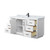 Wyndham WCF292966SWBCMUNSMXX Miranda 66 Inch Single Bathroom Vanity in White, White Carrara Marble Countertop, Undermount Square Sink, Matte Black Trim