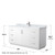 Wyndham WCF292966SWHCMUNSMXX Miranda 66 Inch Single Bathroom Vanity in White, White Carrara Marble Countertop, Undermount Square Sink, Brushed Nickel Trim