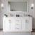 Wyndham WCF292966DWGC2UNSMXX Miranda 66 Inch Double Bathroom Vanity in White, Carrara Cultured Marble Countertop, Undermount Square Sinks, Brushed Gold Trim