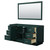 Wyndham WCF292966SGECXSXXM58 Miranda 66 Inch Single Bathroom Vanity in Green, No Countertop, No Sink, Brushed Nickel Trim, 58 Inch Mirror