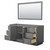 Wyndham WCF292966SGGCXSXXM58 Miranda 66 Inch Single Bathroom Vanity in Dark Gray, No Countertop, No Sink, Brushed Gold Trim, 58 Inch Mirror
