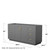 Wyndham WCF292966SGGCXSXXM58 Miranda 66 Inch Single Bathroom Vanity in Dark Gray, No Countertop, No Sink, Brushed Gold Trim, 58 Inch Mirror