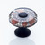 JVJ Oil Rubbed Bronze 35 mm (1 3/8") Flat Round Glass Door Knob - Clear With Black Lines and Copper - 48820