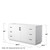 Wyndham WCF292966SWBCXSXXM58 Miranda 66 Inch Single Bathroom Vanity in White, No Countertop, No Sink, Matte Black Trim, 58 Inch Mirror