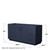 Wyndham WCF292966SBBCXSXXMXX Miranda 66 Inch Single Bathroom Vanity in Dark Blue, No Countertop, No Sink, Matte Black Trim