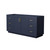 Wyndham WCF292966SBLCXSXXMXX Miranda 66 Inch Single Bathroom Vanity in Dark Blue, No Countertop, No Sink, Brushed Gold Trim