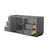 Wyndham WCF292966SGGCXSXXMXX Miranda 66 Inch Single Bathroom Vanity in Dark Gray, No Countertop, No Sink, Brushed Gold Trim