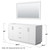 Wyndham WCF292966DWHCXSXXM58 Miranda 66 Inch Double Bathroom Vanity in White, No Countertop, No Sink, Brushed Nickel Trim, 58 Inch Mirror