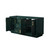 Wyndham WCF292966DGDCXSXXMXX Miranda 66 Inch Double Bathroom Vanity in Green, No Countertop, No Sink, Brushed Gold Trim