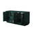 Wyndham WCF292966DGECXSXXMXX Miranda 66 Inch Double Bathroom Vanity in Green, No Countertop, No Sink, Brushed Nickel Trim