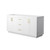 Wyndham WCF292966DWGCXSXXMXX Miranda 66 Inch Double Bathroom Vanity in White, No Countertop, No Sink, Brushed Gold Trim