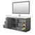 Wyndham WCF292966SKGC2UNSM58 Miranda 66 Inch Single Bathroom Vanity in Dark Gray, Carrara Cultured Marble Countertop, Undermount Square Sink, Brushed Nickel Trim, 58 Inch Mirror