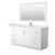 Wyndham WCF292966SWGWCUNSM58 Miranda 66 Inch Single Bathroom Vanity in White, White Cultured Marble Countertop, Undermount Square Sink, Brushed Gold Trim, 58 Inch Mirror