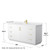 Wyndham WCF292966SWGWCUNSM58 Miranda 66 Inch Single Bathroom Vanity in White, White Cultured Marble Countertop, Undermount Square Sink, Brushed Gold Trim, 58 Inch Mirror