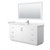 Wyndham WCF292966SWHC2UNSM58 Miranda 66 Inch Single Bathroom Vanity in White, Carrara Cultured Marble Countertop, Undermount Square Sink, Brushed Nickel Trim, 58 Inch Mirror