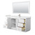 Wyndham WCF292966SWHC2UNSM58 Miranda 66 Inch Single Bathroom Vanity in White, Carrara Cultured Marble Countertop, Undermount Square Sink, Brushed Nickel Trim, 58 Inch Mirror