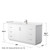 Wyndham WCF292966SWHC2UNSM58 Miranda 66 Inch Single Bathroom Vanity in White, Carrara Cultured Marble Countertop, Undermount Square Sink, Brushed Nickel Trim, 58 Inch Mirror