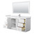 Wyndham WCF292966SWHWCUNSM58 Miranda 66 Inch Single Bathroom Vanity in White, White Cultured Marble Countertop, Undermount Square Sink, Brushed Nickel Trim, 58 Inch Mirror