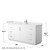 Wyndham WCF292966SWHWCUNSM58 Miranda 66 Inch Single Bathroom Vanity in White, White Cultured Marble Countertop, Undermount Square Sink, Brushed Nickel Trim, 58 Inch Mirror