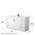 Wyndham WCF292966SWBCMUNSM58 Miranda 66 Inch Single Bathroom Vanity in White, White Carrara Marble Countertop, Undermount Square Sink, Matte Black Trim, 58 Inch Mirror