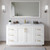 Wyndham WCF292966SWGCMUNSM58 Miranda 66 Inch Single Bathroom Vanity in White, White Carrara Marble Countertop, Undermount Square Sink, Brushed Gold Trim, 58 Inch Mirror