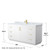 Wyndham WCF292966SWGCMUNSM58 Miranda 66 Inch Single Bathroom Vanity in White, White Carrara Marble Countertop, Undermount Square Sink, Brushed Gold Trim, 58 Inch Mirror