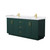 Wyndham WCF292972DGDWCUNSMXX Miranda 72 Inch Double Bathroom Vanity in Green, White Cultured Marble Countertop, Undermount Square Sinks, Brushed Gold Trim