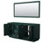 Wyndham WCF292972DGECXSXXM70 Miranda 72 Inch Double Bathroom Vanity in Green, No Countertop, No Sink, Brushed Nickel Trim, 70 Inch Mirror