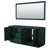 Wyndham WCF292972DGKCXSXXM70 Miranda 72 Inch Double Bathroom Vanity in Green, No Countertop, No Sink, Matte Black Trim, 70 Inch Mirror Wyndham WCF292972DGKCXSXXM70 Miranda 72 Inch Double Bathroom Vanity in Green, No Countertop, No Sink, Matte Black Trim, 70 Inch Mirror