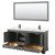 Wyndham WCS202072DGBC2UNSM70 Deborah 72 Inch Double Bathroom Vanity in Dark Gray, Carrara Cultured Marble Countertop, Undermount Square Sinks, Matte Black Trim, 70 Inch Mirror