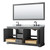 Wyndham WCV232372DGBCMUNOM70 Avery 72 Inch Double Bathroom Vanity in Dark Gray, White Carrara Marble Countertop, Undermount Oval Sinks, Matte Black Trim, 70 Inch Mirror