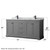 Wyndham WCV232372DGBCMUNSM70 Avery 72 Inch Double Bathroom Vanity in Dark Gray, White Carrara Marble Countertop, Undermount Square Sinks, Matte Black Trim, 70 Inch Mirror