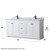 Wyndham WCV232372DWBCMUNSM70 Avery 72 Inch Double Bathroom Vanity in White, White Carrara Marble Countertop, Undermount Square Sinks, Matte Black Trim, 70 Inch Mirror