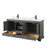 Wyndham WCS202072DGBC2UNSMXX Deborah 72 Inch Double Bathroom Vanity in Dark Gray, Carrara Cultured Marble Countertop, Undermount Square Sinks, Matte Black Trim