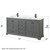 Wyndham WCS202072DGBC2UNSMXX Deborah 72 Inch Double Bathroom Vanity in Dark Gray, Carrara Cultured Marble Countertop, Undermount Square Sinks, Matte Black Trim