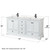 Wyndham WCS202072DWBC2UNSMXX Deborah 72 Inch Double Bathroom Vanity in White, Carrara Cultured Marble Countertop, Undermount Square Sinks, Matte Black Trim