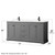 Wyndham WCV232372DGBC2UNSMXX Avery 72 Inch Double Bathroom Vanity in Dark Gray, Carrara Cultured Marble Countertop, Undermount Square Sinks, Matte Black Trim