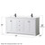 Wyndham WCV232372DWBWCUNSMXX Avery 72 Inch Double Bathroom Vanity in White, White Cultured Marble Countertop, Undermount Square Sinks, Matte Black Trim