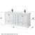 Wyndham WCS202072DWBWCUNSMED Deborah 72 Inch Double Bathroom Vanity in White, White Cultured Marble Countertop, Undermount Square Sinks, Matte Black Trim, Medicine Cabinets