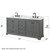 Wyndham WCS202072DGBCMUNSMED Deborah 72 Inch Double Bathroom Vanity in Dark Gray, White Carrara Marble Countertop, Undermount Square Sinks, Matte Black Trim, Medicine Cabinets