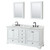 Wyndham WCS202072DWBCMUNOMED Deborah 72 Inch Double Bathroom Vanity in White, White Carrara Marble Countertop, Undermount Oval Sinks, Matte Black Trim, Medicine Cabinets Wyndham WCS202072DWBCMUNOMED Deborah 72 Inch Double Bathroom Vanity in White, White Carrara Marble Countertop, Undermount Oval Sinks, Matte Black Trim, Medicine Cabinets