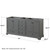 Wyndham WCS202072DGBCXSXXM70 Deborah 72 Inch Double Bathroom Vanity in Dark Gray, No Countertop, No Sinks, Matte Black Trim, 70 Inch Mirror
