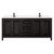Wyndham WCV252580DEBC2UNSMXX Daria 80 Inch Double Bathroom Vanity in Dark Espresso, Carrara Cultured Marble Countertop, Undermount Square Sinks, Matte Black Trim