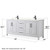 Wyndham WCV252580DWBC2UNSM24 Daria 80 Inch Double Bathroom Vanity in White, Carrara Cultured Marble Countertop, Undermount Square Sinks, Matte Black Trim, 24 Inch Mirrors