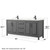 Wyndham WCV252580DGBC2UNSM70 Daria 80 Inch Double Bathroom Vanity in Dark Gray, Carrara Cultured Marble Countertop, Undermount Square Sinks, Matte Black Trim, 70 Inch Mirror